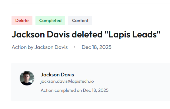 Change Logging interface